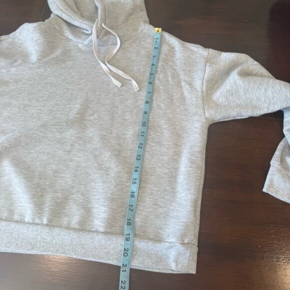 Quince Women Supersoft Fleece Pullover Hoodie Gray Outerwear M Athleisure - Picture 10 of 10